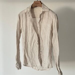 Vix Linen Beige Shirt